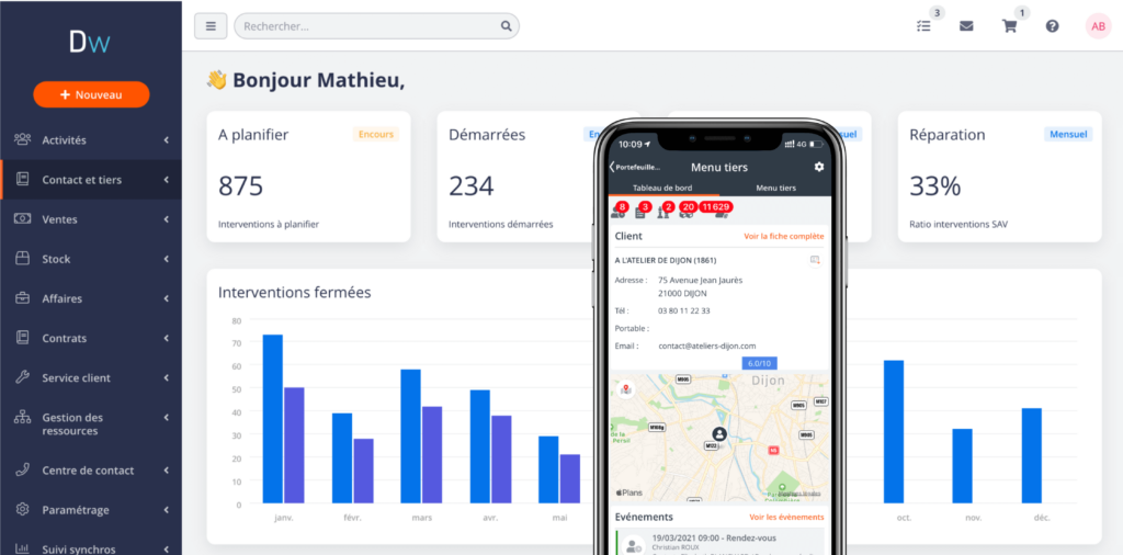 Logiciel CRM divalto weavy